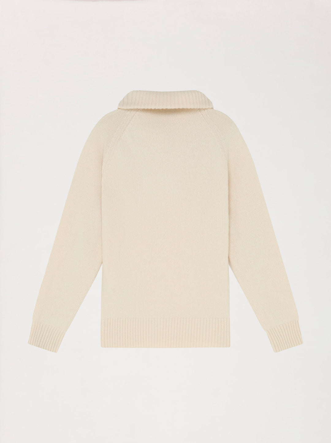 Pull unisexe col cheminée PATCH CLUB écru