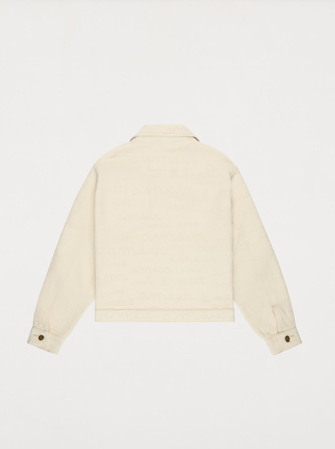 Veste unisexe AMOUR jacquard écru