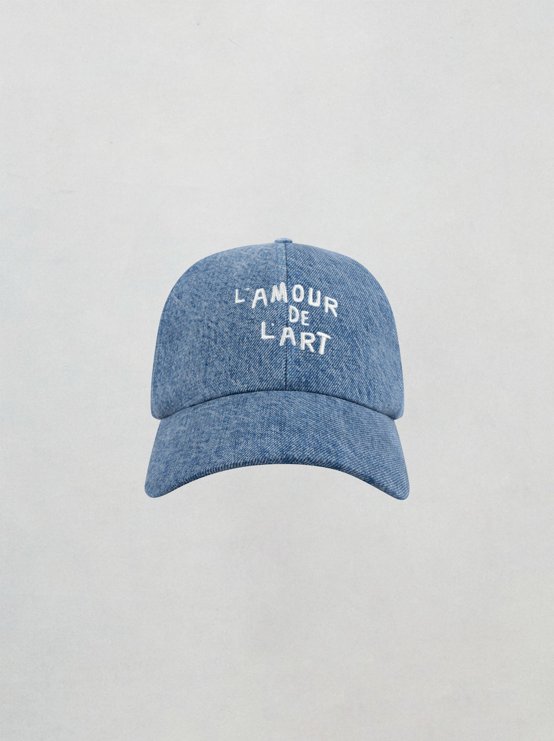 casquette brodée unisexe denim l'amour de l'art 