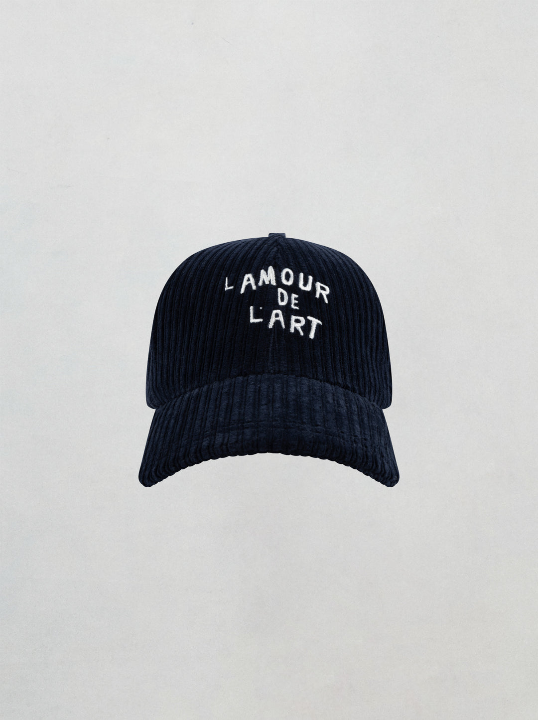 casquette brodée unisexe velours l'amour de l'art 