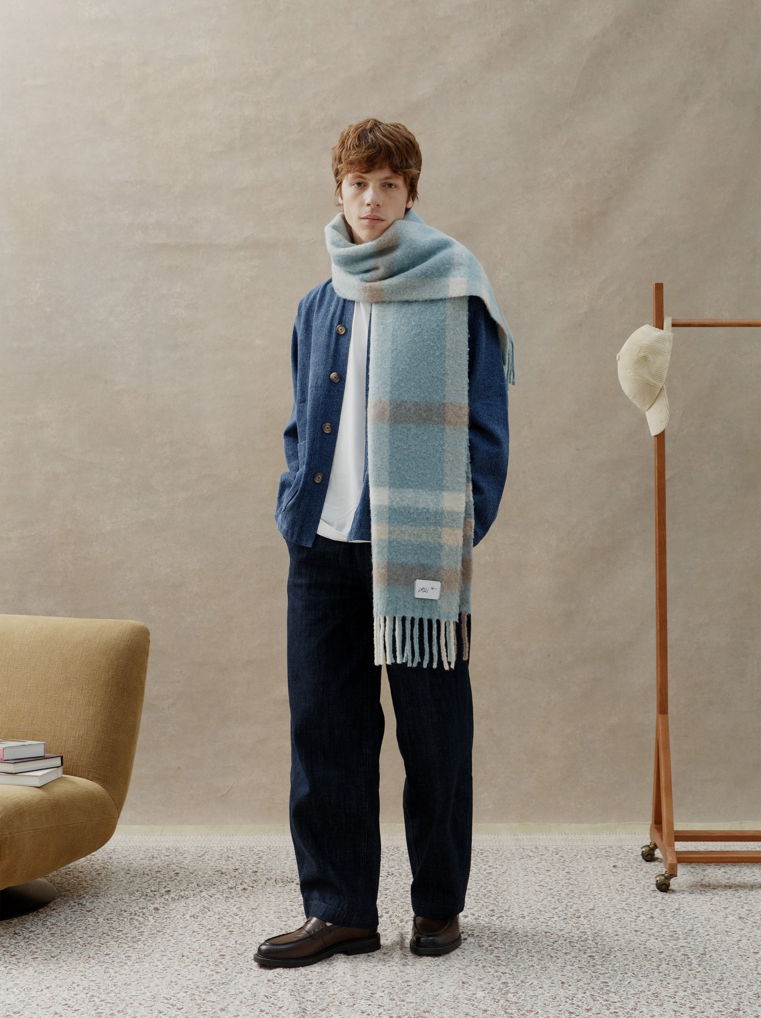 Écharpe ALPAGA nuancier bleu