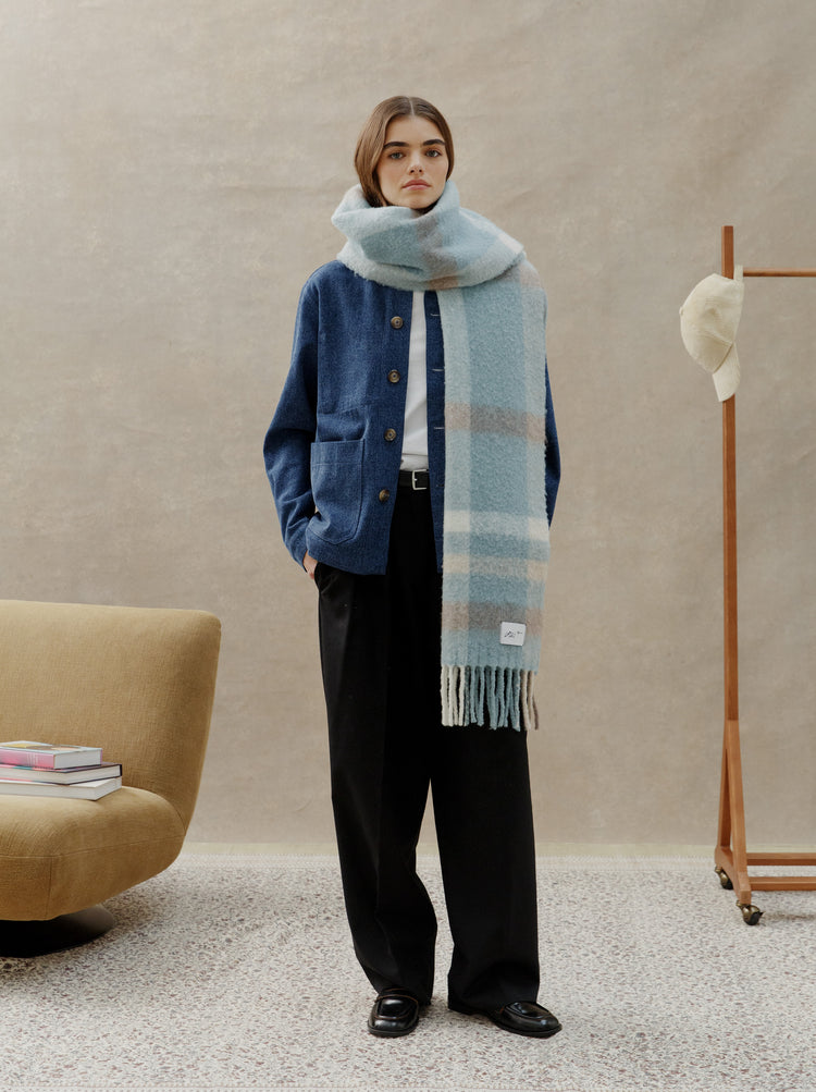 Écharpe ALPAGA nuancier bleu