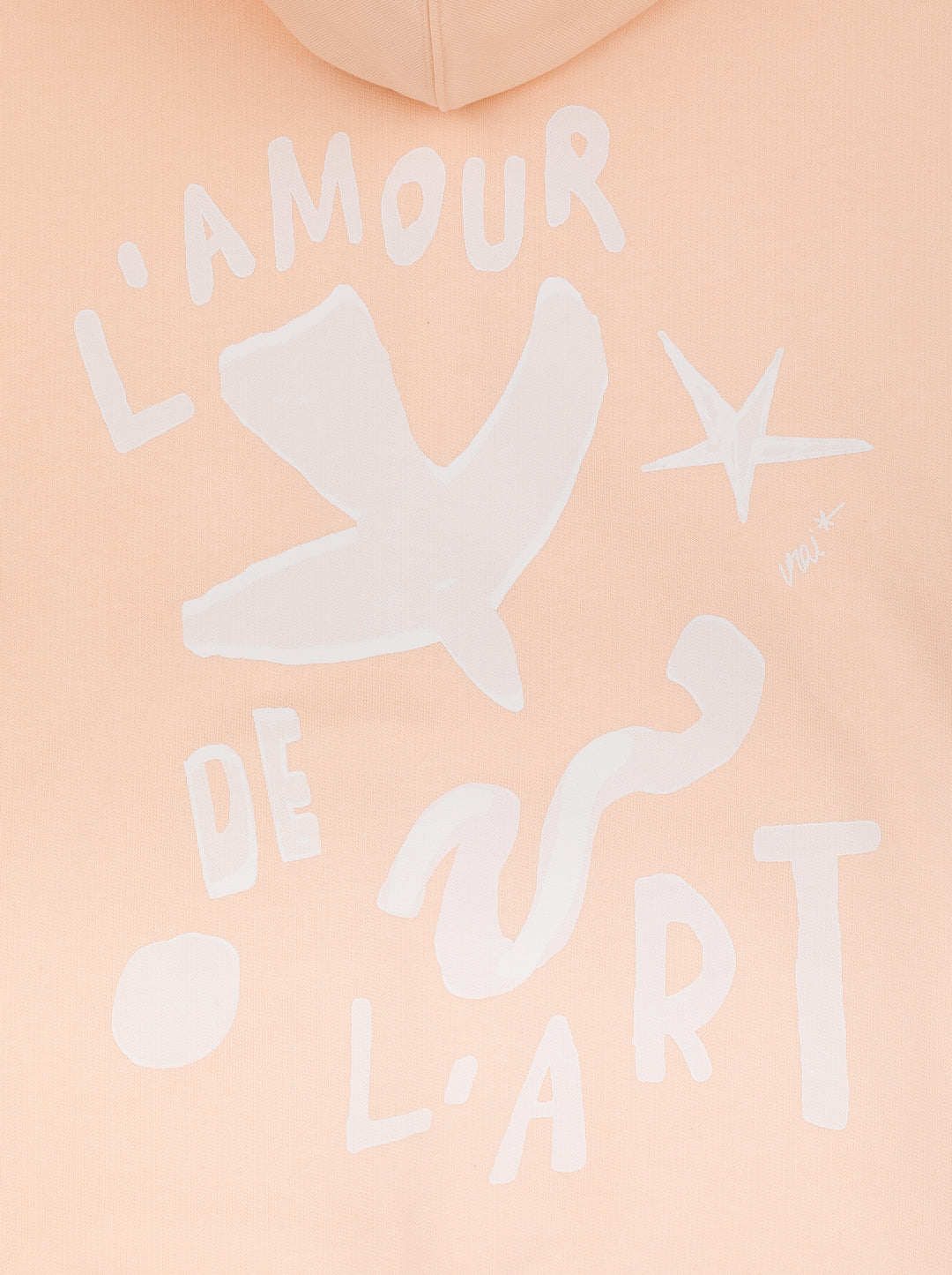 Sweat capuche FRESQUE abricot