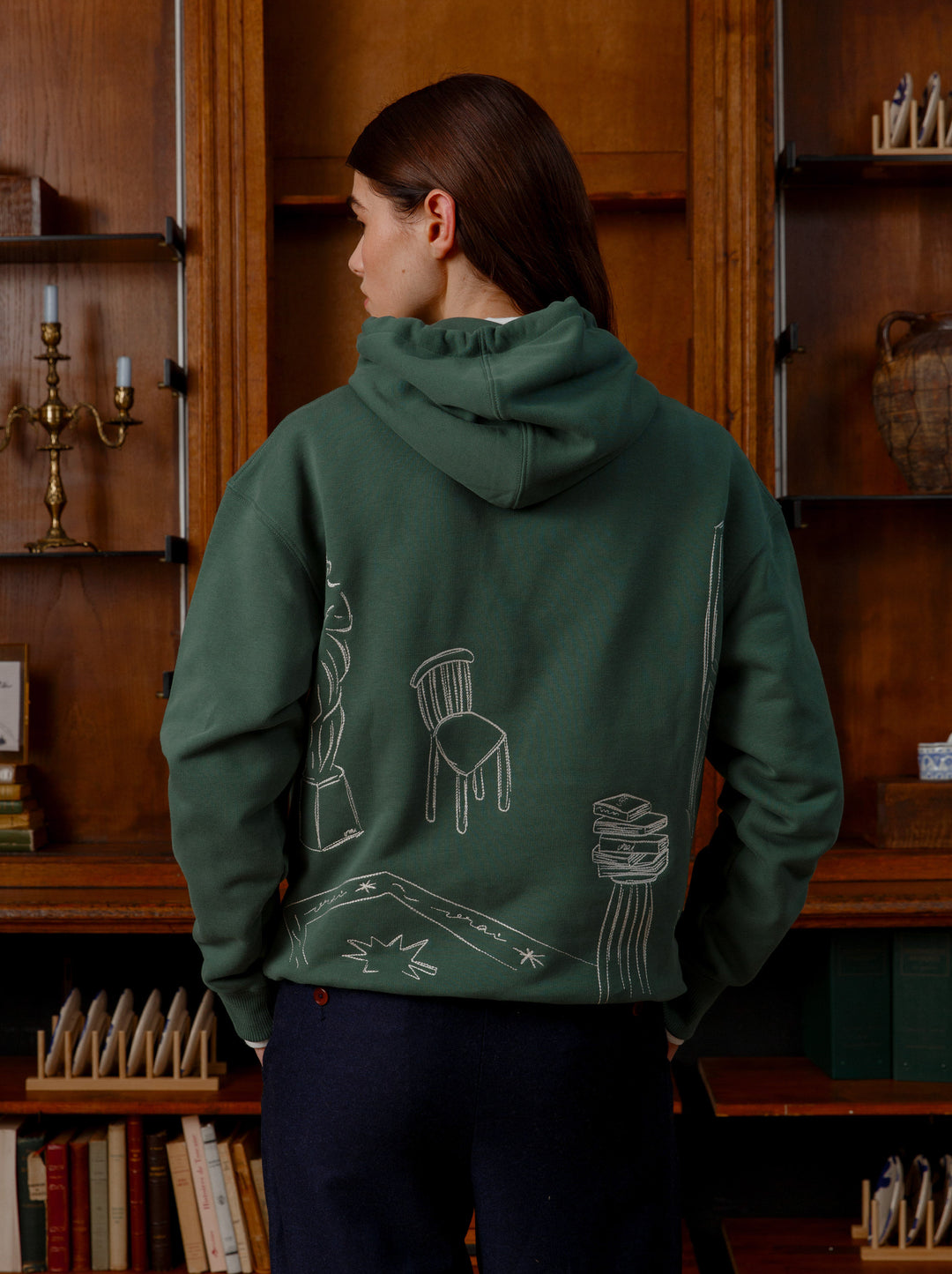 Sweat à capuche unisexe brodé DANS LE CLUB