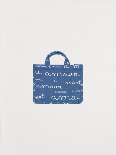 Mini cabas AMOUR jacquard denim