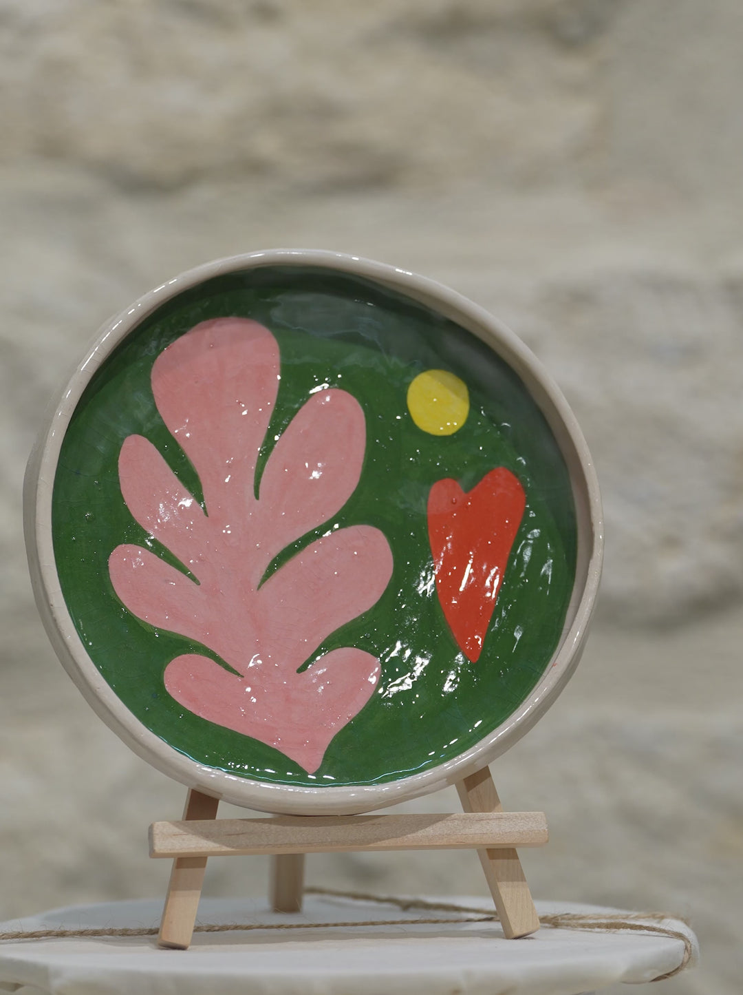 Assiette Feuille verte JULIA FRECHETTE