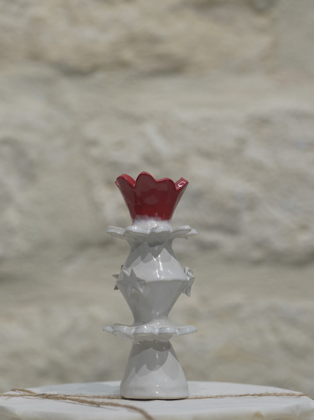 Bougeoir Fleur VRAI X PIVOINE & RICOTTA