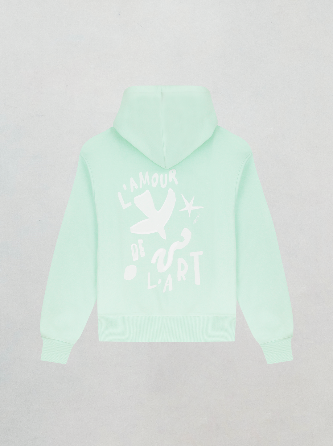 Sweat capuche unisexe FRESQUE vert d'eau