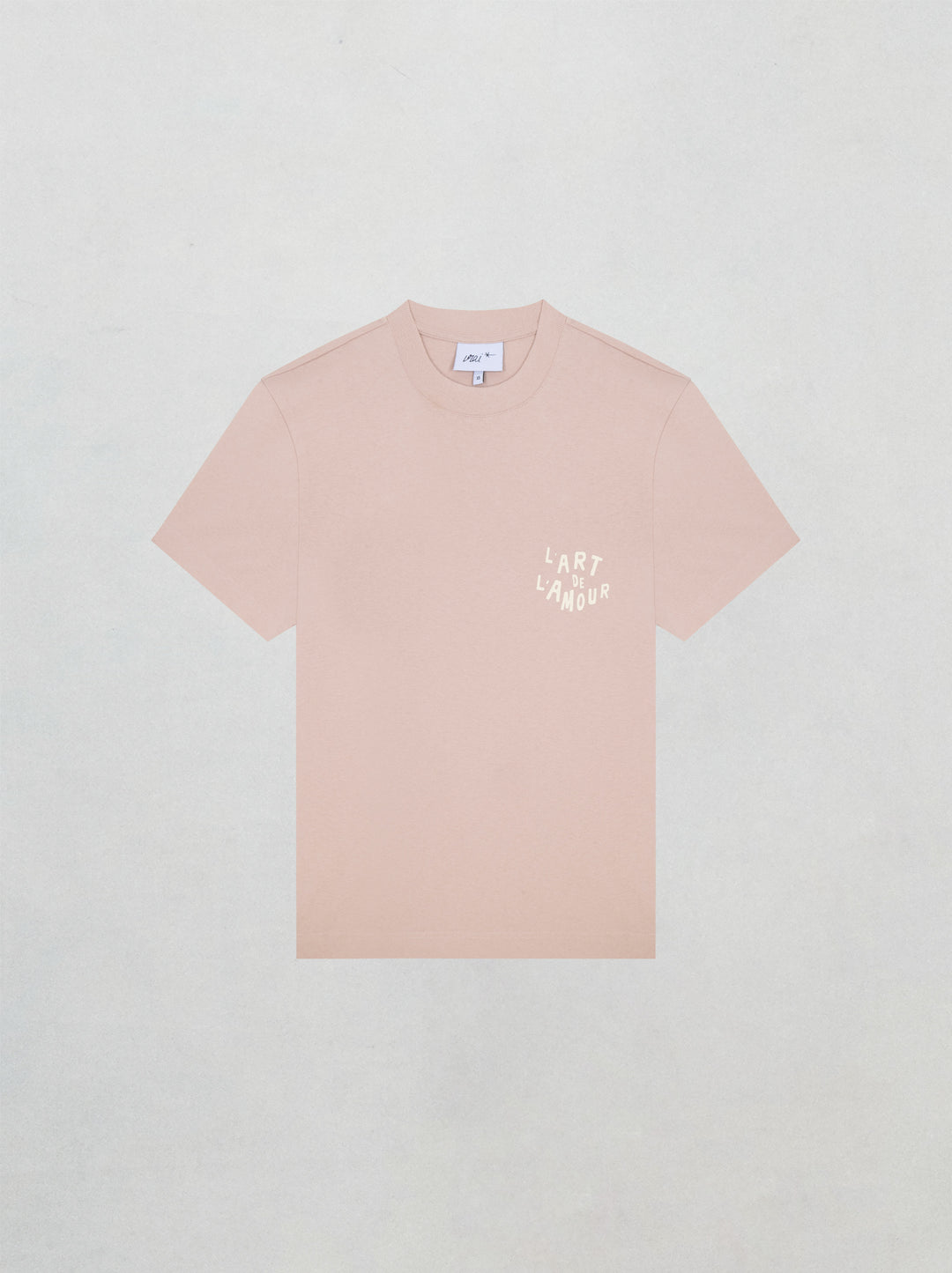 t-shirt l'amour de l'art rose glacé coton biologique unisexe