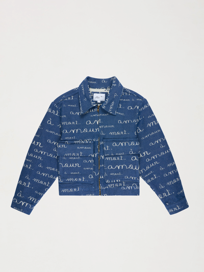 Veste unisexe AMOUR jacquard denim