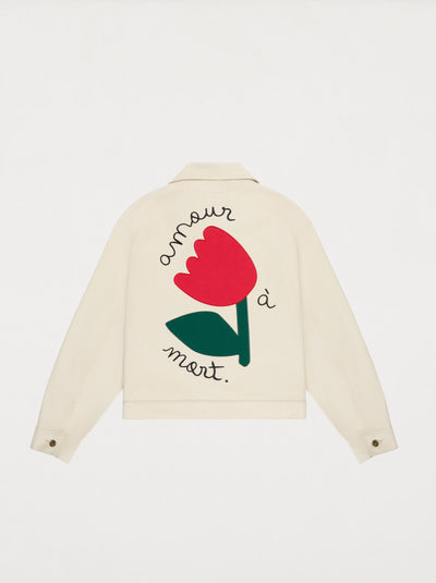 Veste unisexe FLEUR écru