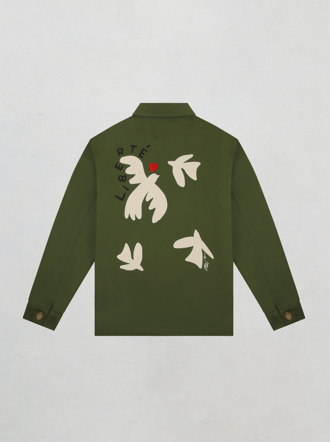 veste brodée liberté OLIVE VRAI VIANNEY